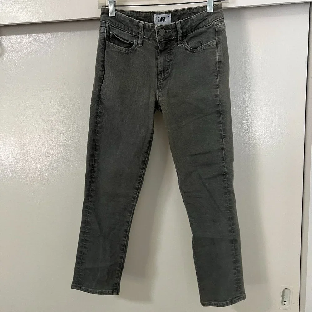 Paige Olive Grey Jeans - Picture 4 of 6